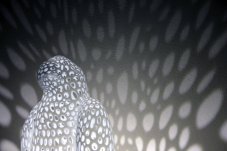 Voronoi Pták – LED lampa - Bílá, 25cm