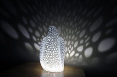 Voronoi Pták – LED lampa - Bílá, 25cm
