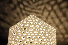 Voronoi Geometrická Koule– LED lampa - Bílá, 20cm
